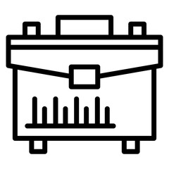 Business Portfolio Vector Line Icon