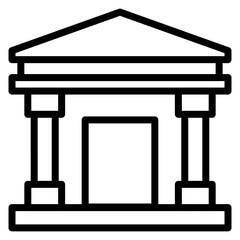 Bank Vector Line Icon