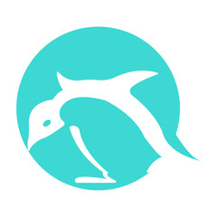 Naklejka premium penguin icon illustration vector