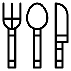 Cutlery Vector Line Icon