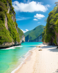 Obraz premium Photography of natural landscapes: images of paradisiacal beaches