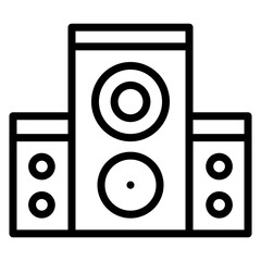 Speaker Vector Line Icon