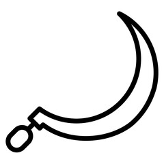 Sickle Vector Line Icon