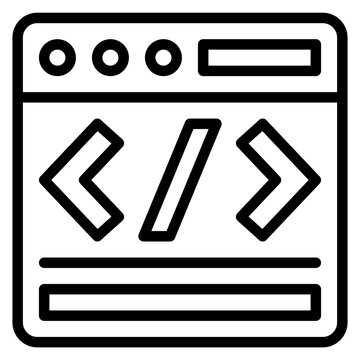 Web Development Vector Line Icon