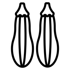 Zucchini Vector Line Icon