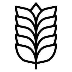 Wheat Vector Line Icon