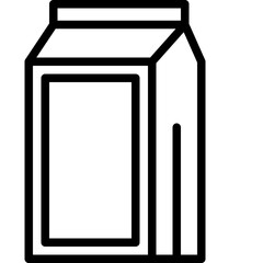 Milk Carton Vector Line Icon