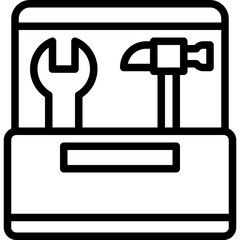 Toolbox Vector Line Icon