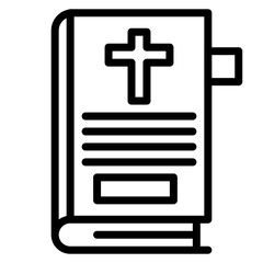 Bible Vector Line Icon