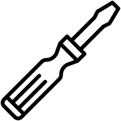 Screw Driver Vector Line Icon