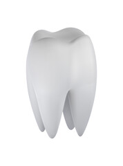 3d tooth realistic vector isolated illustration. Dental care, enamel whitening, clean teeth protection, oral health poster element.
