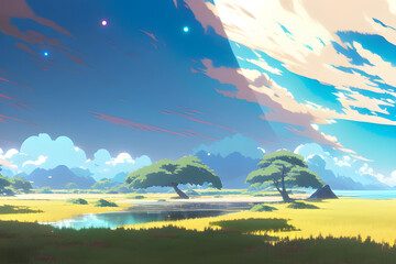 Obraz premium Beautiful Landscape by AI Generator