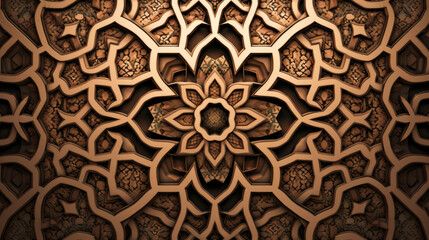 Abstract geometric islamic background, generative ai