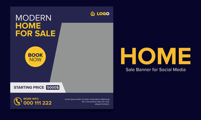 Real estate house property social media banner template