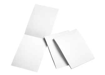 Blank half-folded booklet, postcard, flyer or brochure mockup template, cut out