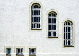 facade of an old apartment house