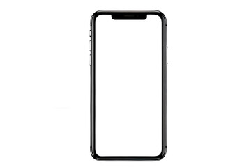 Studio shot of Smartphone 11 Pro with blank white screen for Infographic Global Business web site design app, model Phone 10 or Phone xs Max.