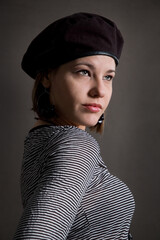 Portrait of young model posing - studio shot