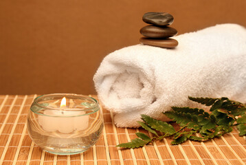 Obraz na płótnie Canvas Wellness and relax, spa and aroma therapy setting