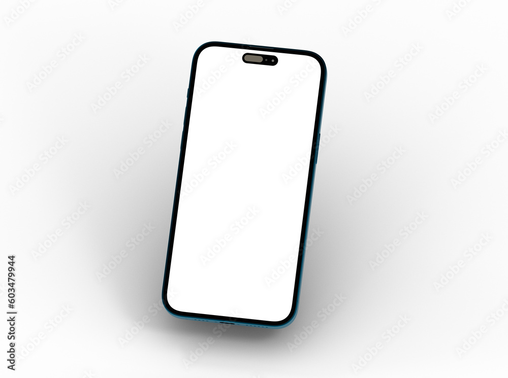 Aufkleber smartphone frame less blank screen. mockup generic device.