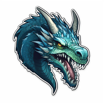 head of dragon sticker