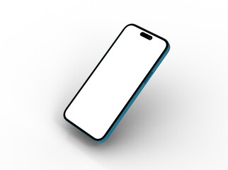 Smartphone frame less blank screen. Mockup generic device.