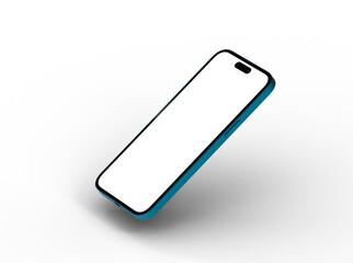 Mockup - 3d render illustration hand holding the white smartphone