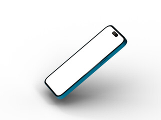 Mockup - Smartphone frame less blank screen. Mockup generic device. 3d