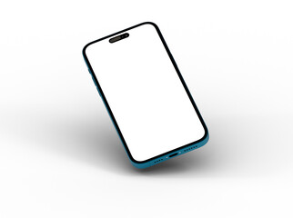 Smartphone frame less blank screen. Mockup generic device. 3d