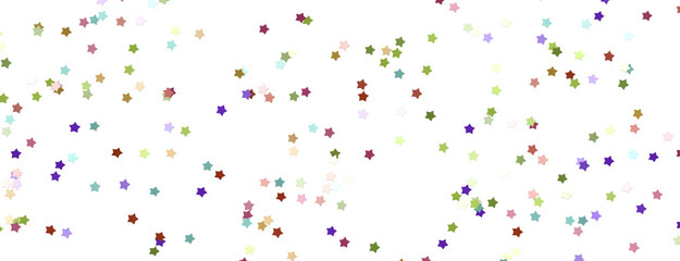 XMAS stars. Confetti celebration, Falling colourful abstract decoration for party, birthday celebrate,