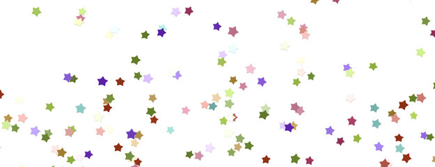XMAS Stars - Holiday colored decoration, glitter frame isolated -