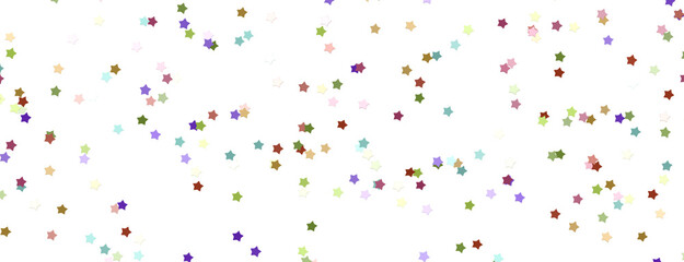 colorful Stars - Holiday decoration, glitter frame isolated -