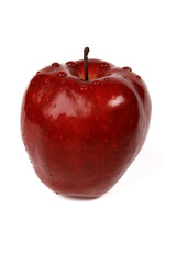 Plakat Red apple with splashes , bright color,freshness
