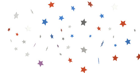 Fototapeta na wymiar XMAS Stars - Holiday colored decoration, glitter frame isolated -