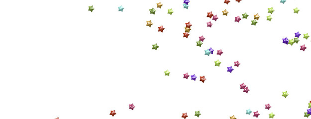 colorful XMAS Stars - Glossy 3D Christmas star icon. Design element for holidays. -
