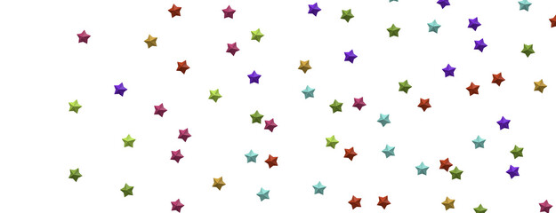 colorful Stars - Festive christmas card. Isolated illustration white background. -