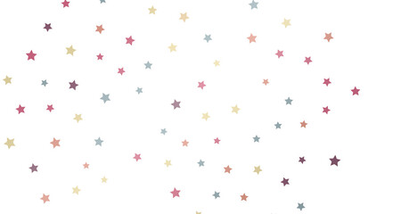 XMAS Stars - Holiday colored decoration, glitter frame isolated -