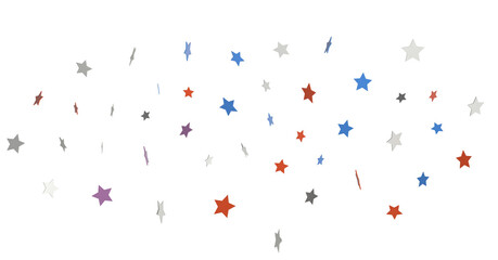 colorful Stars - Holiday decoration, glitter frame isolated -