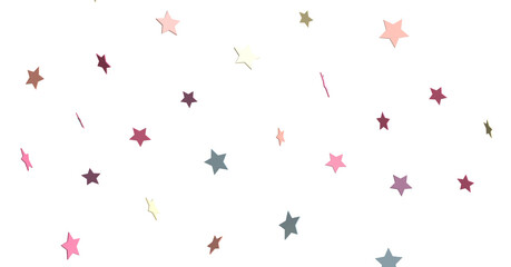 XMAS Stars - Banner with golden decoration. Festive border with falling glitter dust and stars.  png transparent