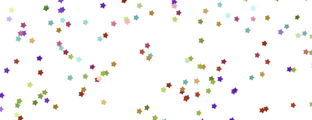 XMAS Stars - Holiday colored decoration, glitter frame isolated - png transparent