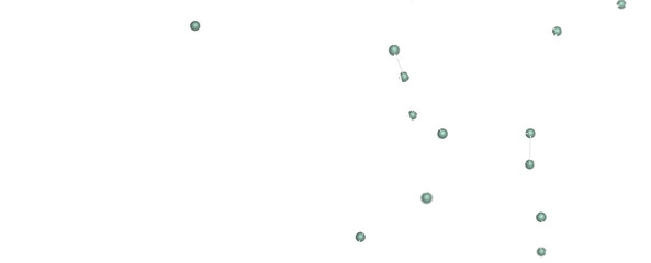 Abstract 3d rendering of network concept. Modern background. Futuristic shape with spheres and lines. Design for poster, cover, - PNG transparent