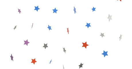 colorful stars. Confetti celebration, Falling golden abstract decoration for party, birthday celebrate, png transparent