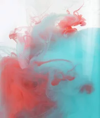 Rolgordijnen  Abstract smoke background. Ink colors blot in water. © Liliia