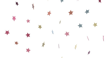 XMAS Stars - Holiday colored decoration, glitter frame isolated -