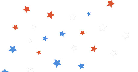 XMAS Banner with colored decoration. Festive border with falling glitter dust and stars.