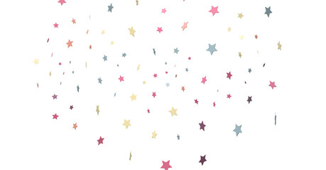 XMAS Stars - Holiday colored decoration, glitter frame isolated -