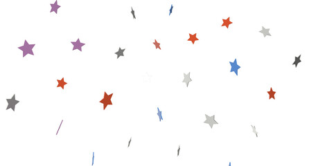 XMAS Stars - Festive christmas card. Isolated illustration white background. -