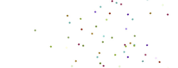 XMAS Stars - Holiday colored decoration, glitter frame isolated -