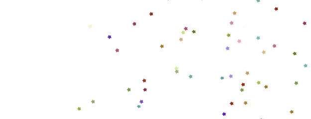 XMAS Stars - Banner with golden decoration. Festive border with falling glitter dust and stars.