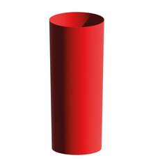 red cup isolated on white